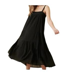 Jenni Kayne Summer Dress  cotton linen blend black size: Small